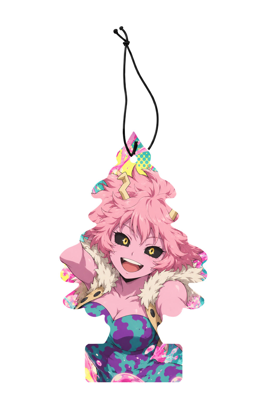 Sent-bon My Hero Academia Mina Ashido — sapin illustré avec ficelle noire