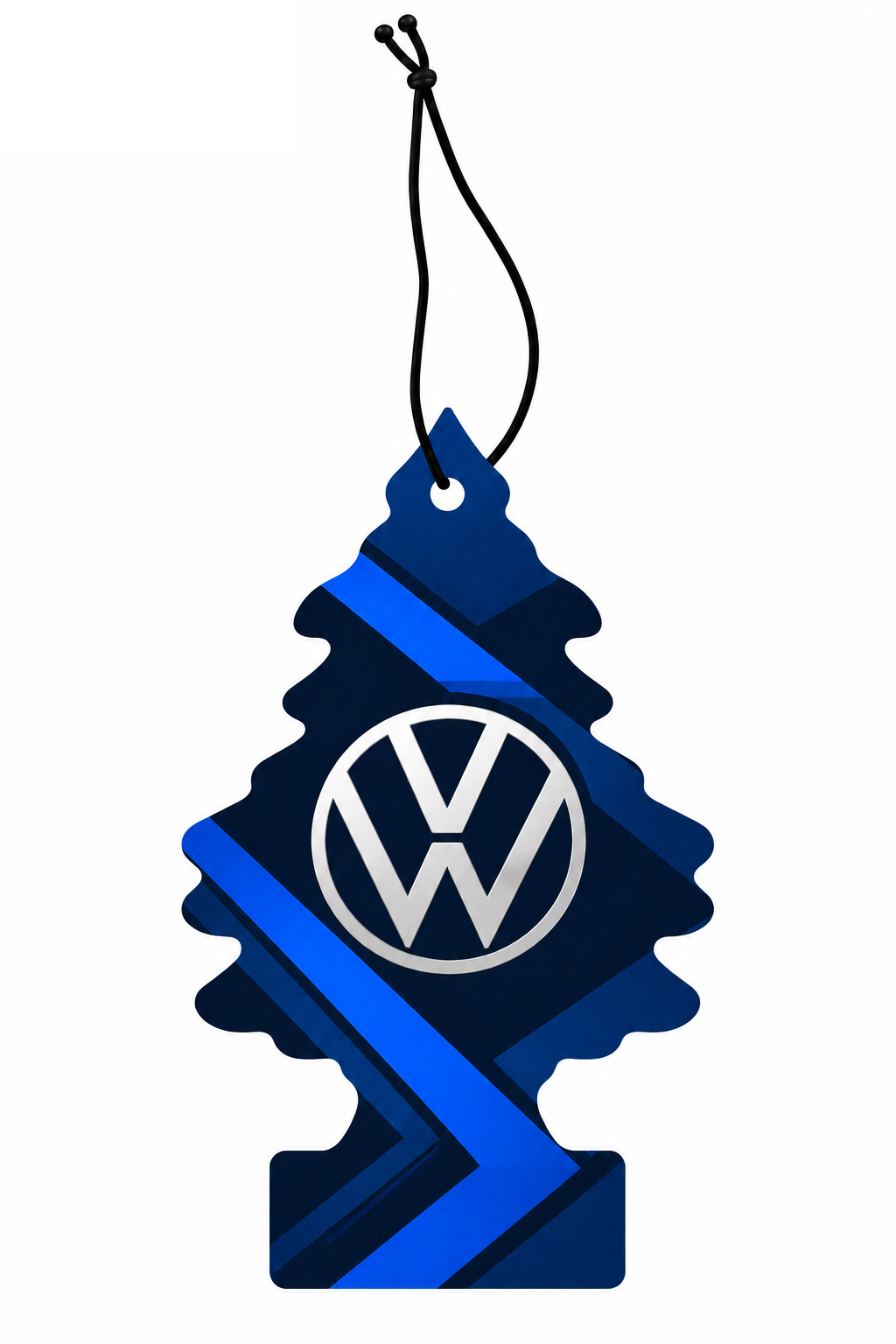 Sent-bon Volkswagen — Nuit géométrique — sapin avec ficelle