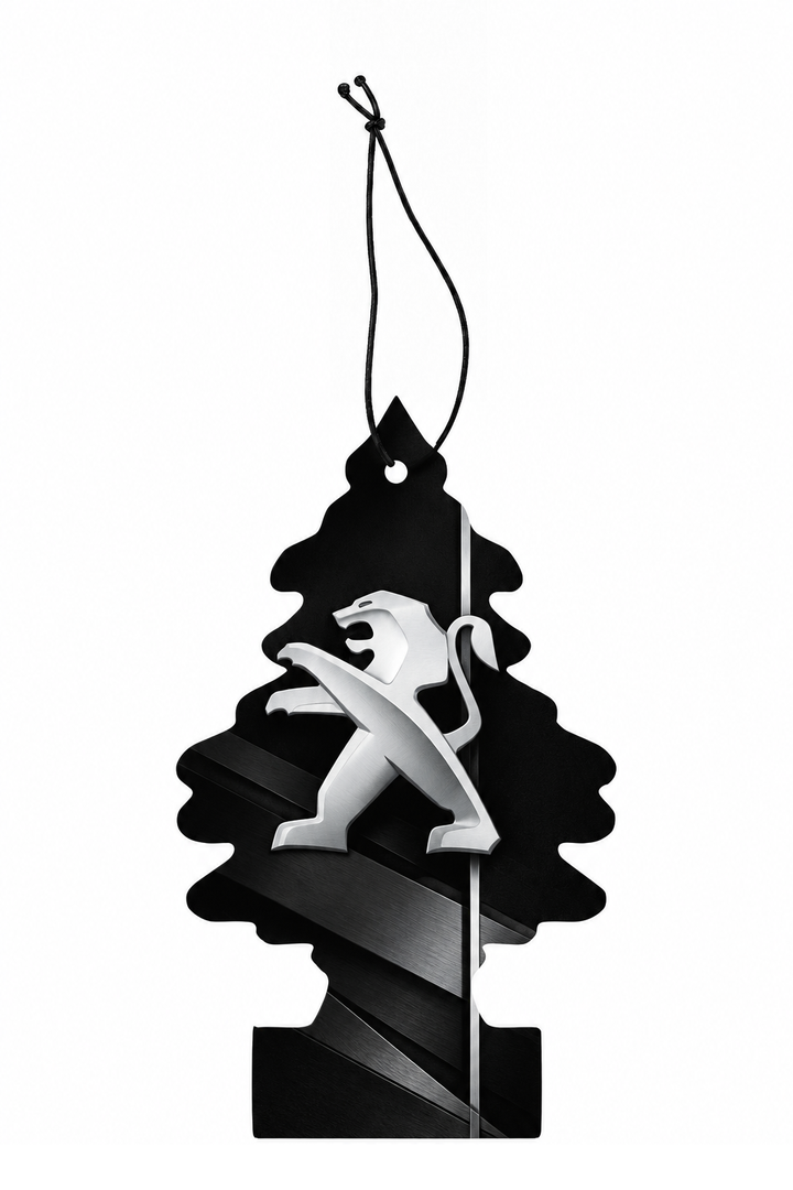 Sent-bon Peugeot Lion debout — Signature noire