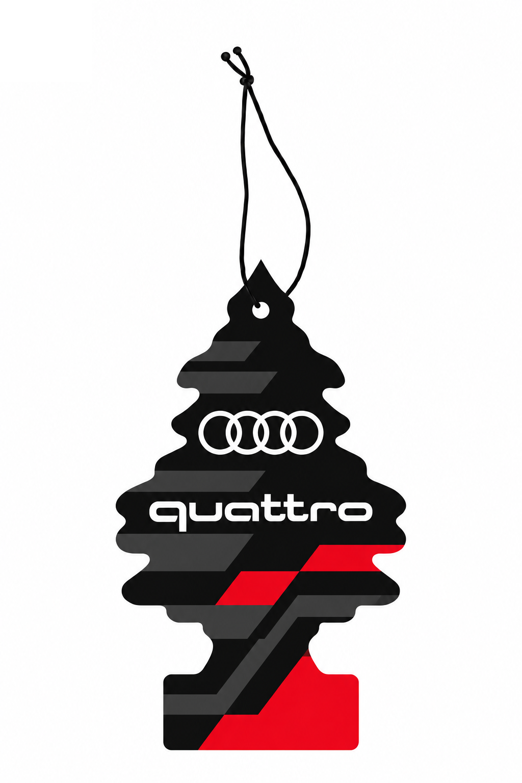 Sent-bon Audi quattro — Noir ligne rouge