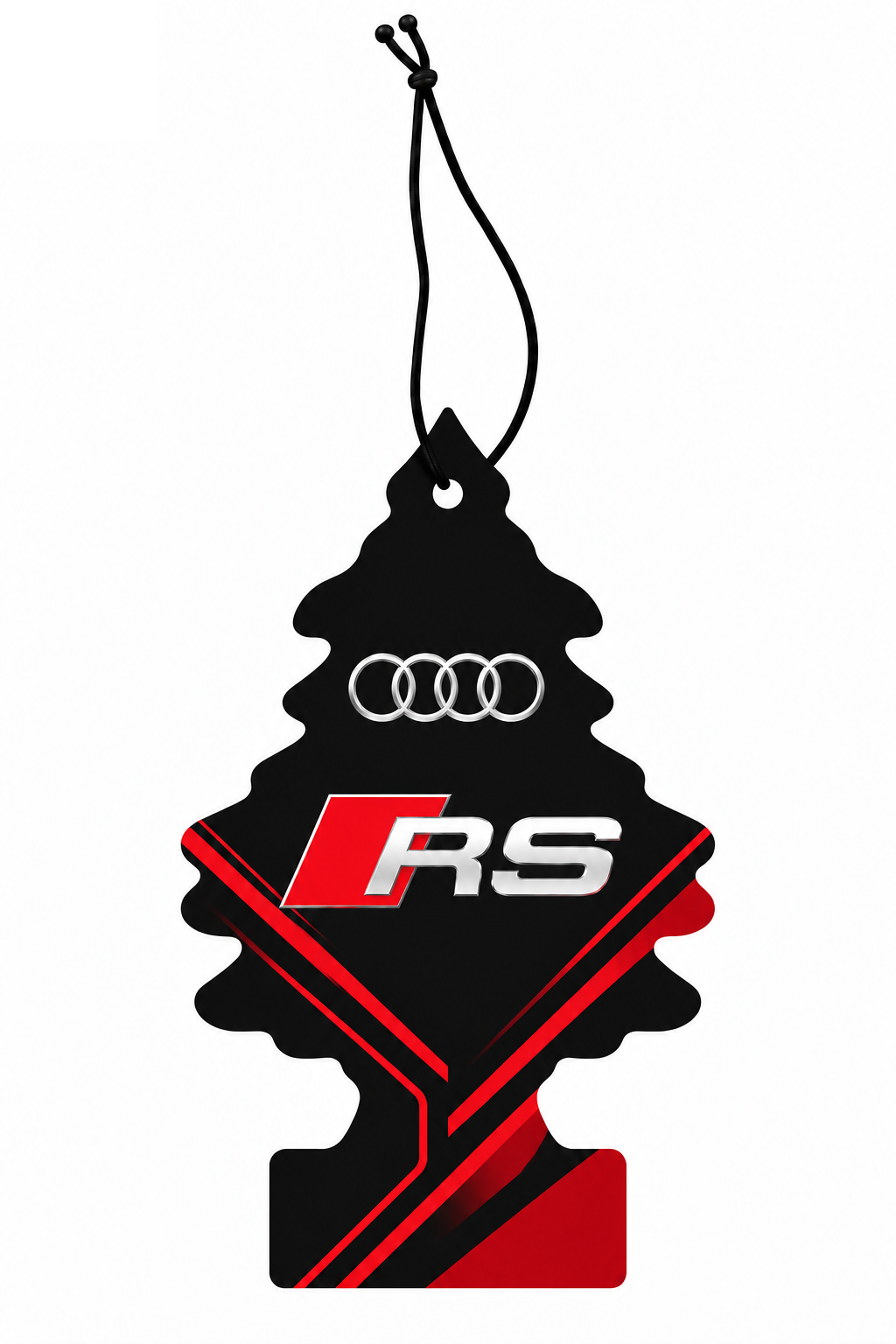 Sent-bon Audi RS — Rouge angulaire avec ficelle