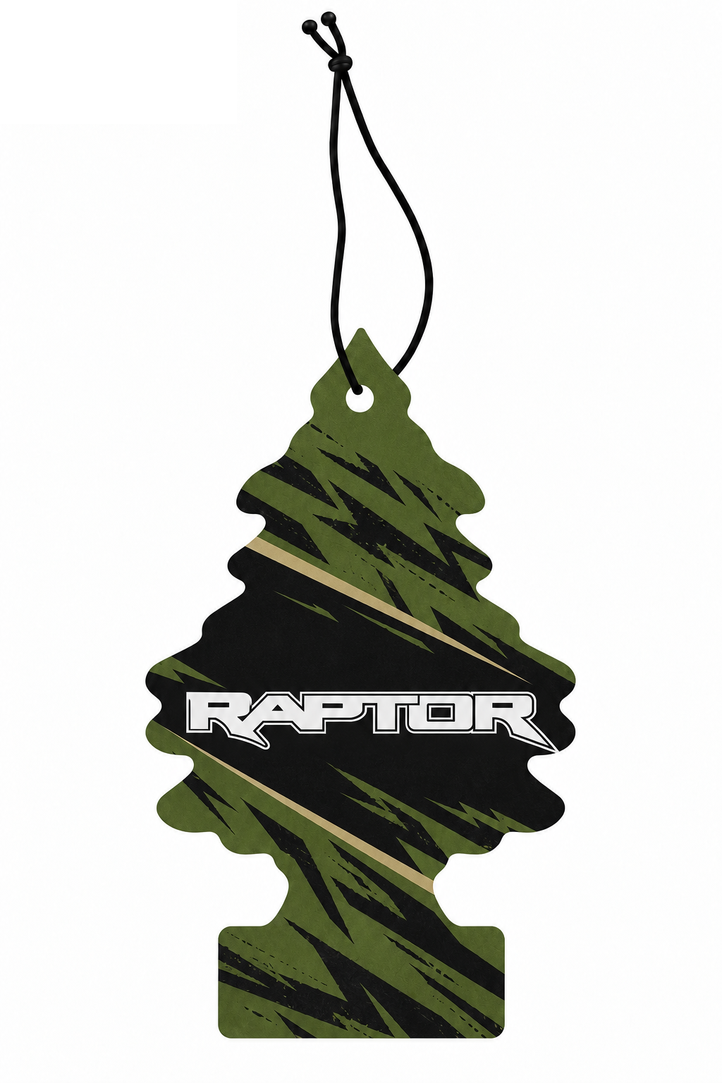 Sent-bon Ford Raptor — Kaki exploration — sapin avec ficelle