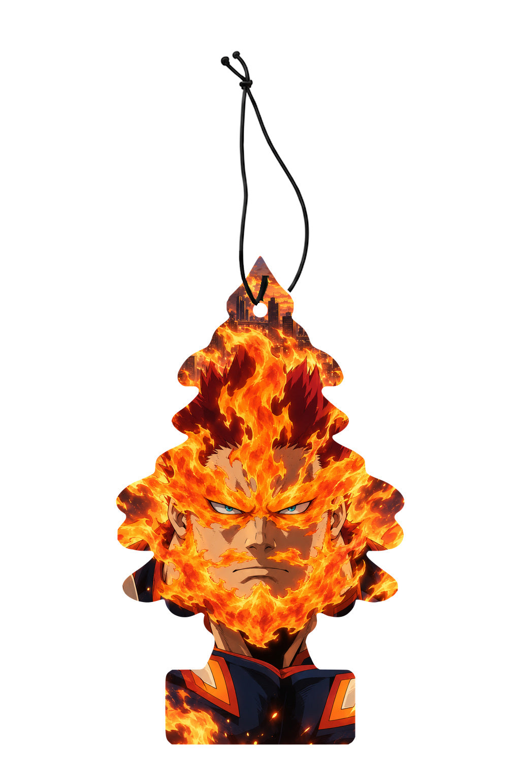 Sent-bon My Hero Academia Endeavor — sapin illustré avec ficelle noire