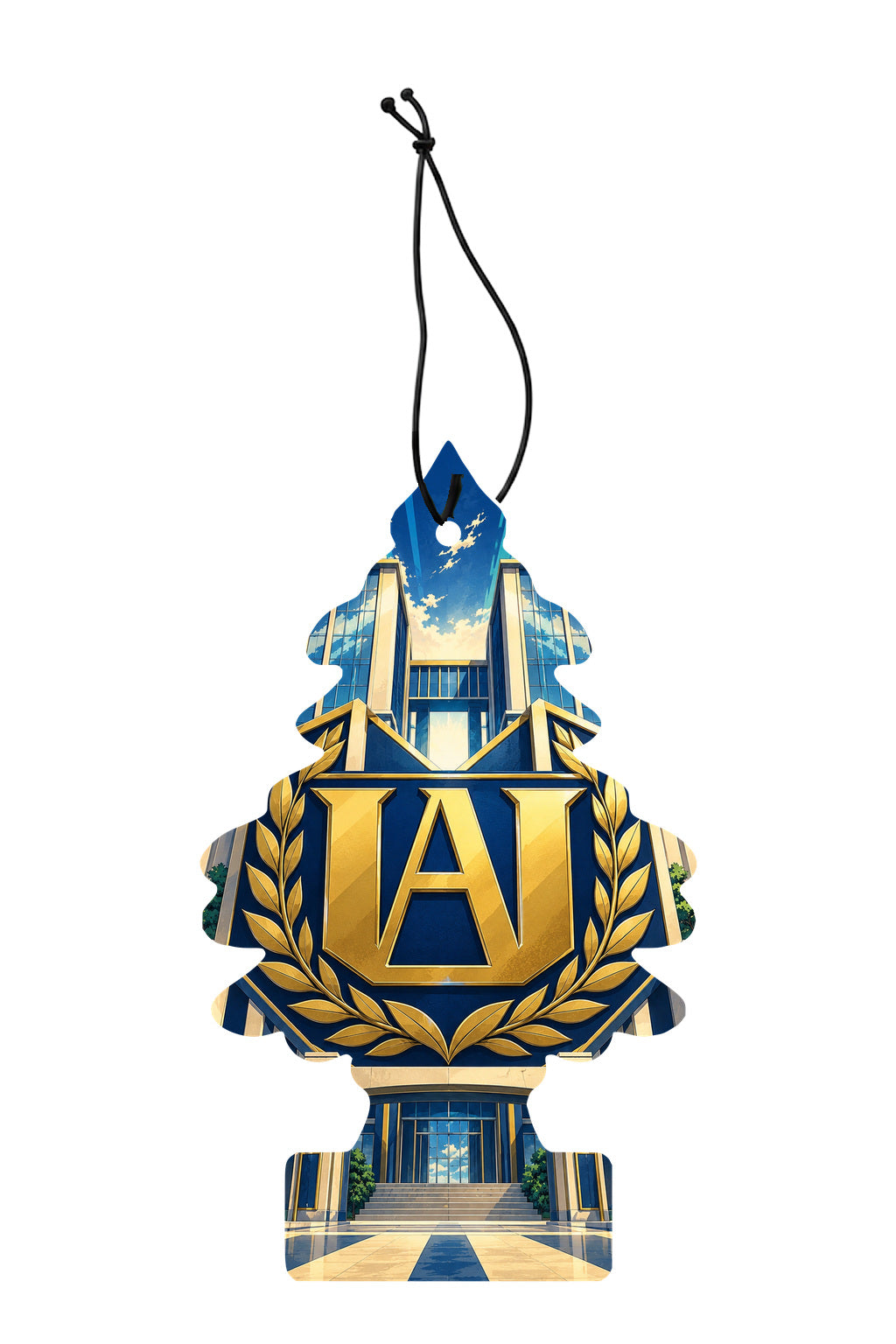 Sent-bon My Hero Academia U.A. Académie des héros — sapin illustré avec ficelle noire