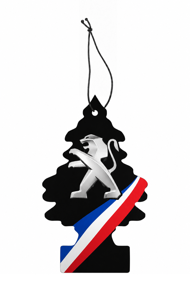 Sent-bon Peugeot Lion debout — Tricolore française