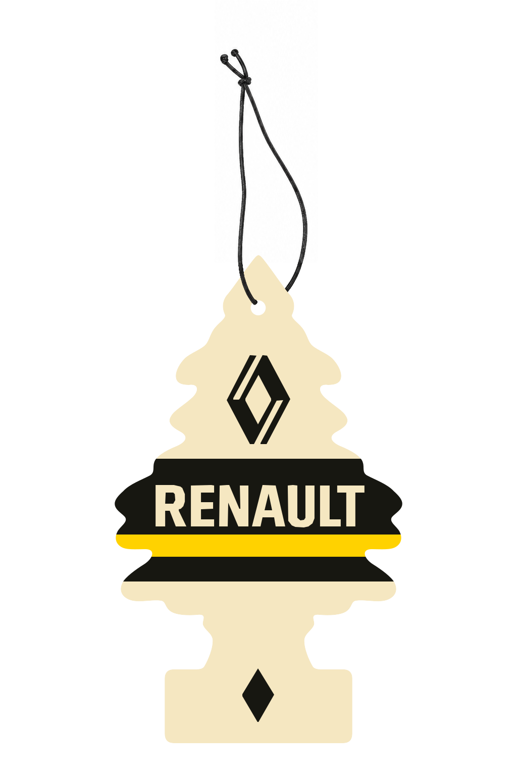 Sent-bon Renault — Héritage en forme de sapin avec ficelle