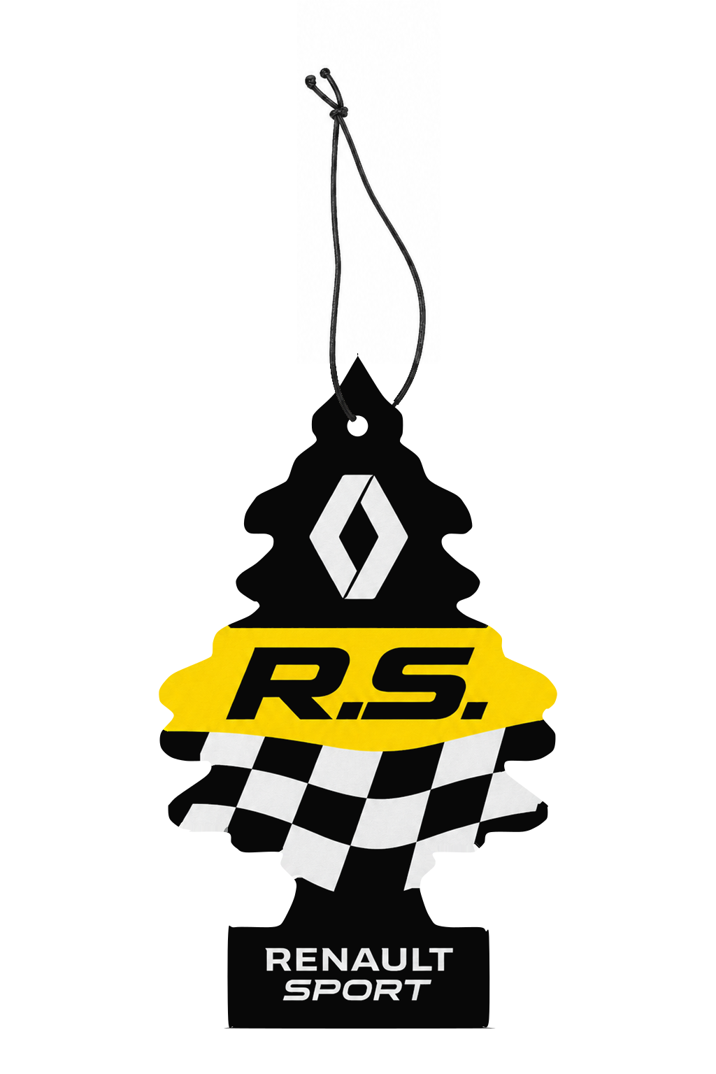 Sent-bon Renault Sport — Damier en forme de sapin avec ficelle