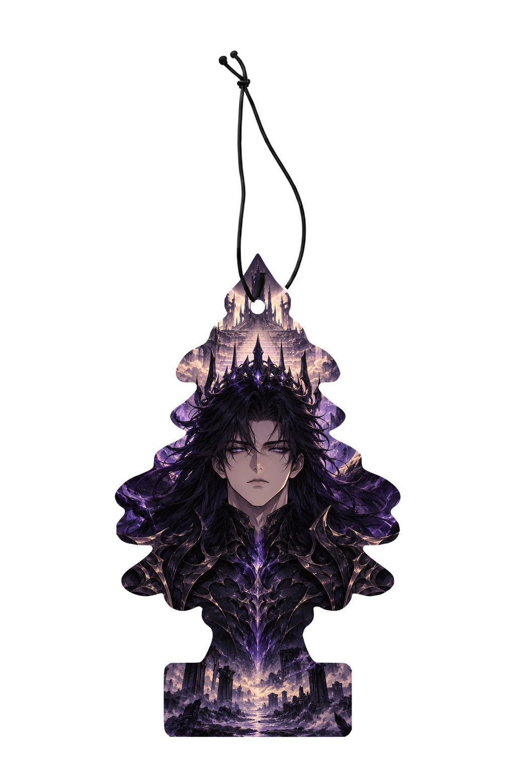 Sent-bon Solo Leveling — Ashborn, sapin illustré avec ficelle noire