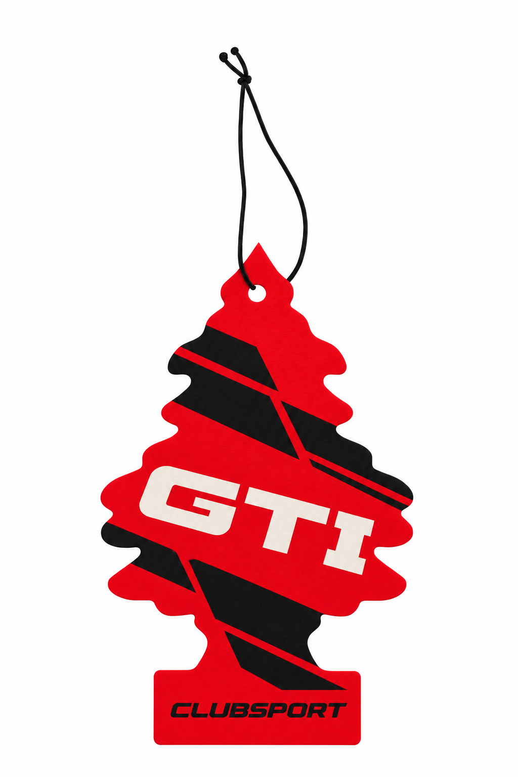 Sent-bon Volkswagen GTI Clubsport — Rouge piste en forme de sapin avec ficelle