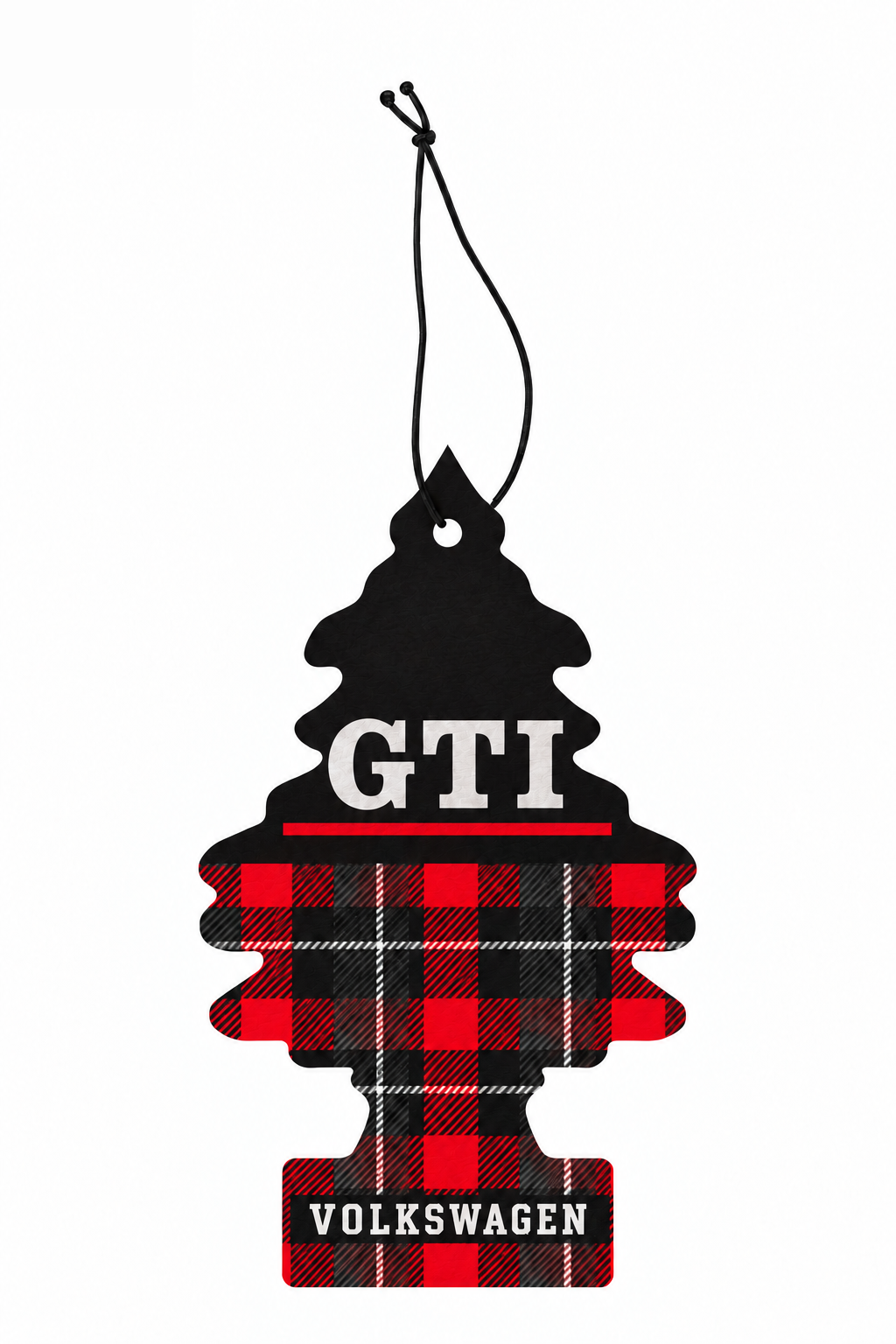 Sent-bon Volkswagen GTI — Tartan en forme de sapin avec ficelle